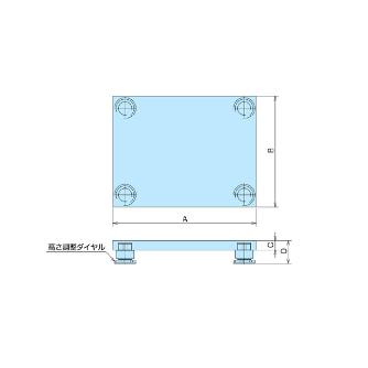 （株）ナベヤ 除振台 VPG 除振台ＶＰＧ VPG2836-020HD