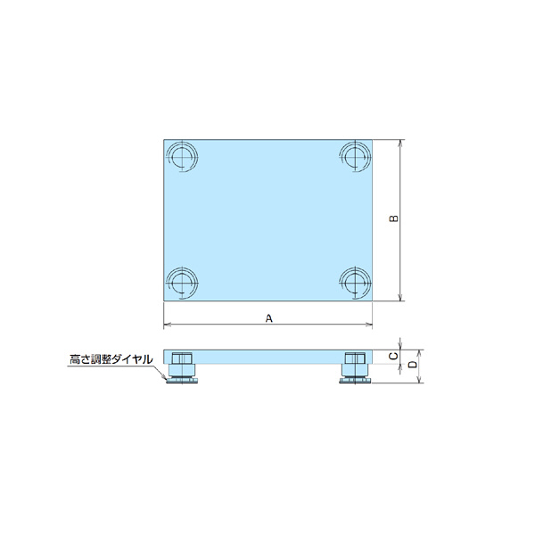 （株）ナベヤ 除振台 VPG 除振台ＶＰＧ VPG2836-020HD