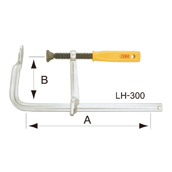 （株）アーム産業 L型クランプ LHタイプ LH Ｌ型クランプ　ＬＨタイプ LH-800