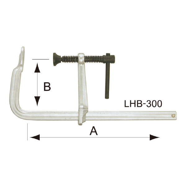 （株）アーム産業 L型クランプ LHBタイプ LHB Ｌ型クランプ　ＬＨＢタイプ LHB-300