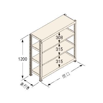 扶桑金属工業（株） 中量ラック Kタイプ GSN-K 中量ラック　Ｋタイプ１５０ＫＧ GSN-K1212A4D