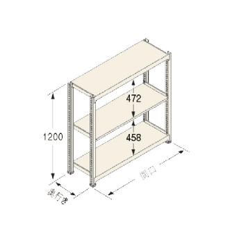 扶桑金属工業（株） 中量ラック Cタイプ GSN-C 中量ラック　Ｃタイプ３００ＫＧ GSN-C1212D3D