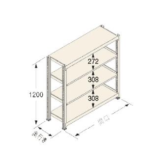 扶桑金属工業（株） 中量ラック Cタイプ GSN-C 中量ラック　Ｃタイプ３００ＫＧ GSN-C1209E4D