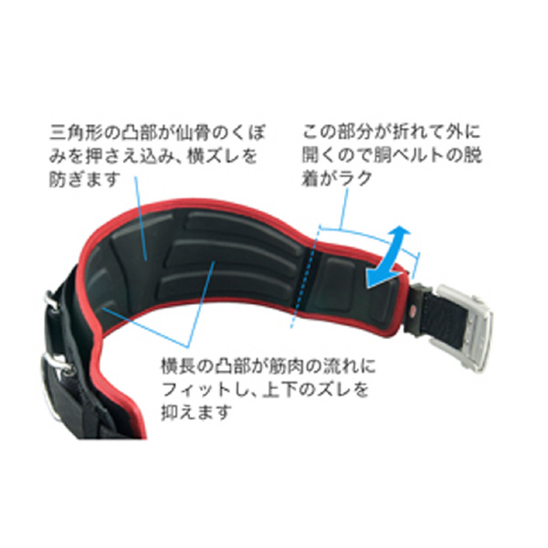 ジェフコム（株） 柱上安全帯用ベルト DB-R300DS-BK 柱上安全帯用ベルト DB-R300DS-BK