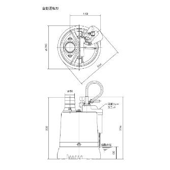 （株）鶴見製作所 水中ハイスピンポンプ LSR・LSRE型 水中ハイスピンポンプ LSRE2.4S-51