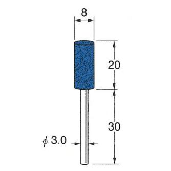 日本精密機械工作（株） 軸付セラミックゴム砥石(金属研磨用) 軸径φ3 R 軸付セラミックゴム砥石　金属研磨用１０本 R2137