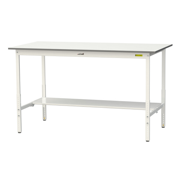 山金工業（株） ワークテーブル150シリーズ　高さ調整タイプ　半面棚板付　SUPAH ワークテーブル１５０シリーズ SUPAH-1890T-WW