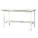 山金工業（株） ワークテーブル150シリーズ　高さ調整タイプ　半面棚板付　SUPAH ワークテーブル１５０シリーズ SUPAH-1890T-WW