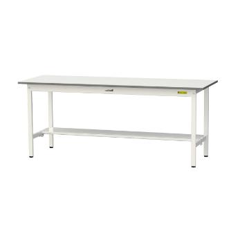 山金工業（株） ワークテーブル150シリーズ　固定式　半面棚板付　SUP ワークテーブル１５０シリーズ　固定式 SUP-1860T-WW