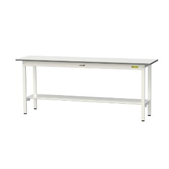 山金工業（株） ワークテーブル150シリーズ　固定式　半面棚板付　SUP ワークテーブル１５０シリーズ　固定式 SUP-1845T-WW