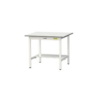 山金工業（株） ワークテーブル150シリーズ　固定式　半面棚板付　SUP ワークテーブル１５０シリーズ　固定式 SUP-975T-WW