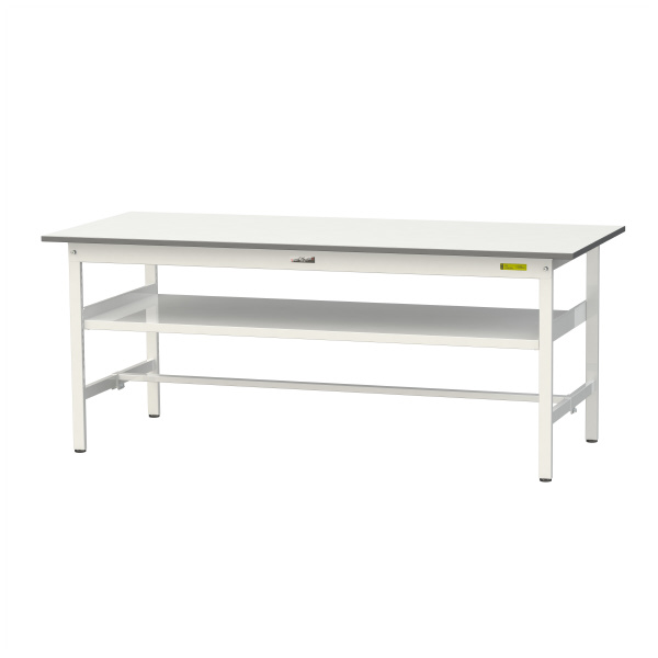 山金工業（株） ワークテーブル150シリーズ　固定式　中間棚板付　SUP ワークテーブル１５０シリーズ　固定式 SUP-1875F-WW