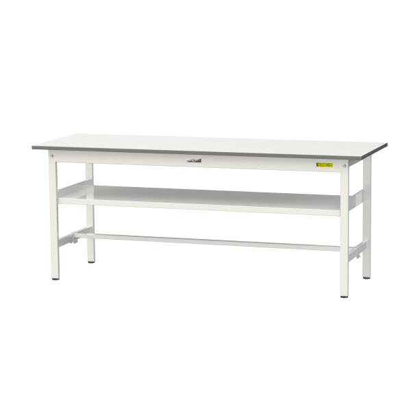山金工業（株） ワークテーブル150シリーズ　固定式　中間棚板付　SUP ワークテーブル１５０シリーズ　固定式 SUP-1860F-WW