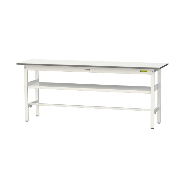 山金工業（株） ワークテーブル150シリーズ　固定式　中間棚板付　SUP ワークテーブル１５０シリーズ　固定式 SUP-1845F-WW