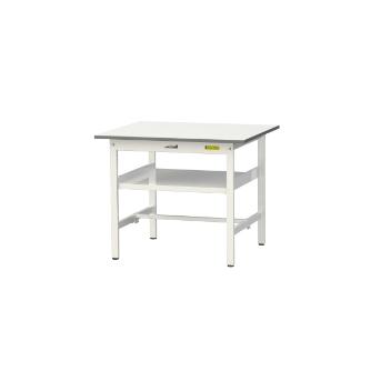 山金工業（株） ワークテーブル150シリーズ　固定式　中間棚板付　SUP ワークテーブル１５０シリーズ　固定式 SUP-975F-WW