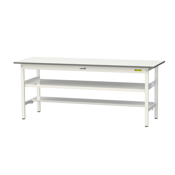 山金工業（株） ワークテーブル150シリーズ　固定式　中間棚板+半面棚板付　SUP ワークテーブル１５０シリーズ　固定式 SUP-1860TF-WW