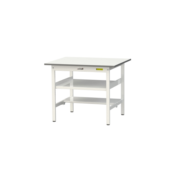 山金工業（株） ワークテーブル150シリーズ　固定式　中間棚板+半面棚板付　SUP ワークテーブル１５０シリーズ　固定式 SUP-975TF-WW