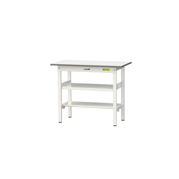 山金工業（株） ワークテーブル150シリーズ　固定式　中間棚板+半面棚板付　SUP ワークテーブル１５０シリーズ　固定式 SUP-945TF-WW