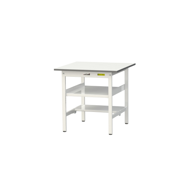 山金工業（株） ワークテーブル150シリーズ　固定式　中間棚板+半面棚板付　SUP ワークテーブル１５０シリーズ　固定式 SUP-775TF-WW