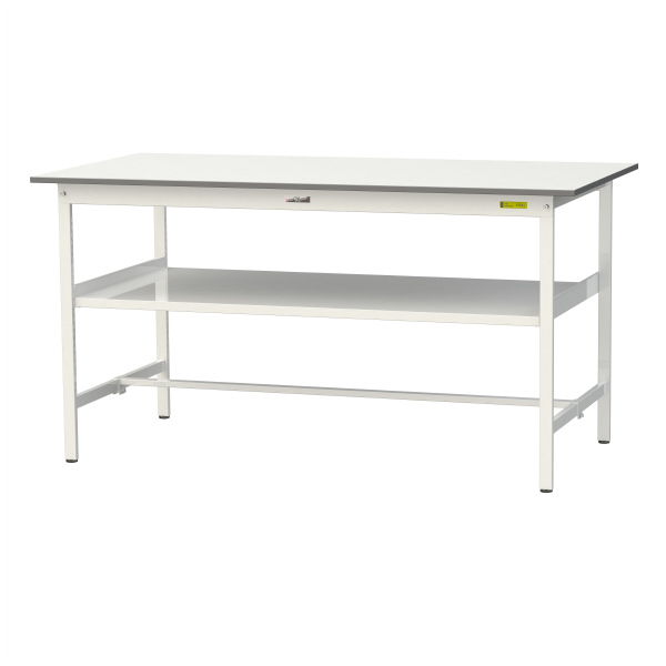 山金工業（株） ワークテーブル150シリーズ　固定式　中間棚板付　SUPH ワークテーブル１５０シリーズ　固定式 SUPH-1890F-WW