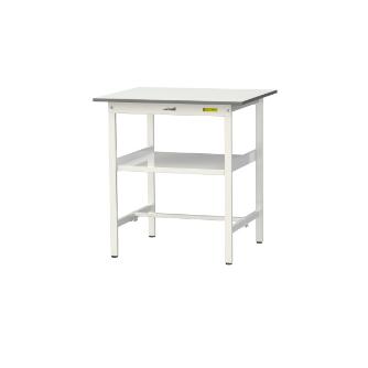 山金工業（株） ワークテーブル150シリーズ　固定式　中間棚板付　SUPH ワークテーブル１５０シリーズ　固定式 SUPH-975F-WW