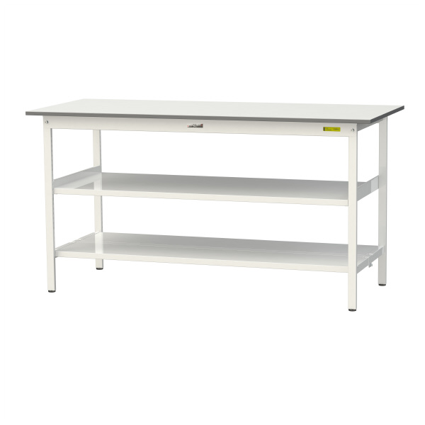 山金工業（株） ワークテーブル150シリーズ　固定式　中間棚板+全面棚板付　SUPH ワークテーブル１５０シリーズ　固定式 SUPH-1875TTF-WW