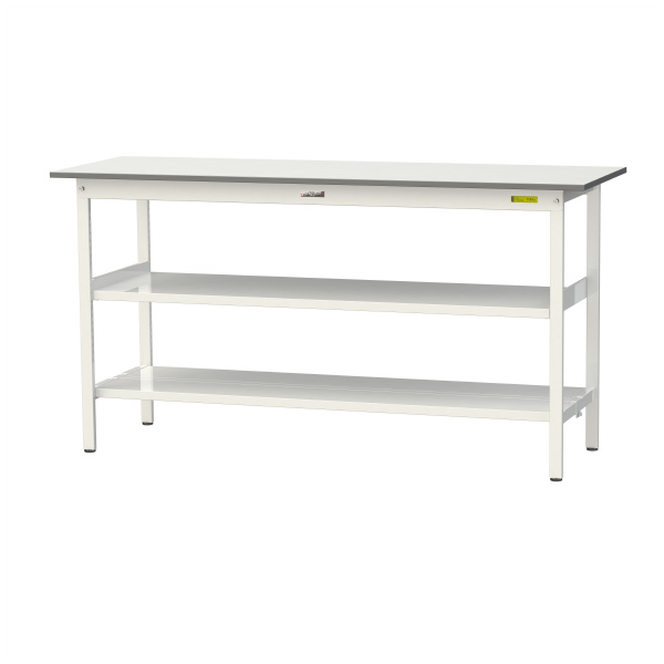 山金工業（株） ワークテーブル150シリーズ　固定式　中間棚板+全面棚板付　SUPH ワークテーブル１５０シリーズ　固定式 SUPH-1860TTF-WW