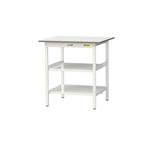 山金工業（株） ワークテーブル150シリーズ　固定式　中間棚板+全面棚板付　SUPH ワークテーブル１５０シリーズ　固定式 SUPH-975TTF-WW