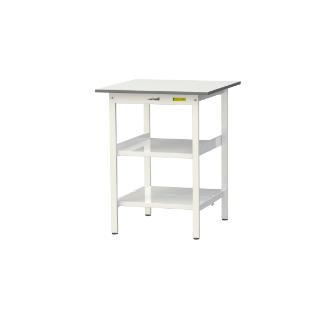 山金工業（株） ワークテーブル150シリーズ　固定式　中間棚板+全面棚板付　SUPH ワークテーブル１５０シリーズ　固定式 SUPH-775TTF-WW