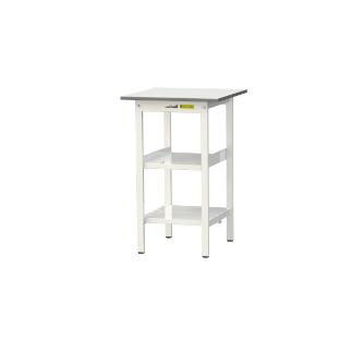 山金工業（株） ワークテーブル150シリーズ　固定式　中間棚板+全面棚板付　SUPH ワークテーブル１５０シリーズ　固定式 SUPH-660TTF-WW