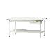 山金工業（株） ワークテーブル150シリーズ　固定式　キャビネット+全面棚板付　SUP ワークテーブル１５０シリーズ　固定式 SUP-1575UTT-WW