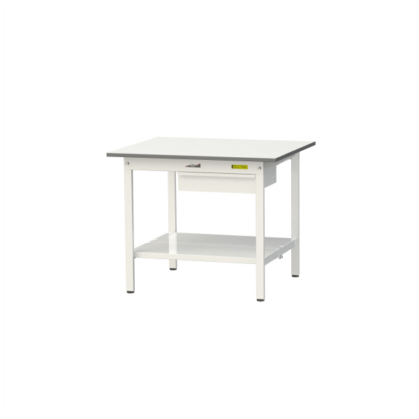 山金工業（株） ワークテーブル150シリーズ　固定式　キャビネット+全面棚板付　SUP ワークテーブル１５０シリーズ　固定式 SUP-975UTT-WW