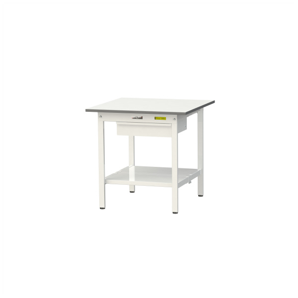 山金工業（株） ワークテーブル150シリーズ　固定式　キャビネット+全面棚板付　SUP ワークテーブル１５０シリーズ　固定式 SUP-775UTT-WW