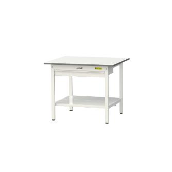 山金工業（株） ワークテーブル150シリーズ　固定式　ワイド引出し+全面棚板付　SUP ワークテーブル１５０シリーズ　固定式 SUP-975WTT-WW