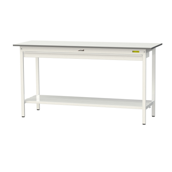山金工業（株） ワークテーブル150シリーズ　固定式　ワイド引出し+全面棚板付　SUPH ワークテーブル１５０シリーズ　固定式 SUPH-1860WTT-WW