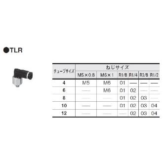 （株）コガネイ クイック継手ロータリ エルボ TLR クイック継手ロータリ　エルボ TLR12-04