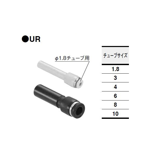 （株）コガネイ クイック継手 レデューサ UR クイック継手　レデューサ UR10-8 (10ｺｲﾘ)