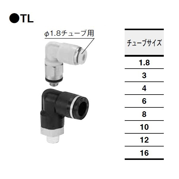 （株）コガネイ クイック継手ミニ エルボ 禁油 TL クイック継手ミニ　エルボ　禁油 TL6-01M-D (10ｺｲﾘ)