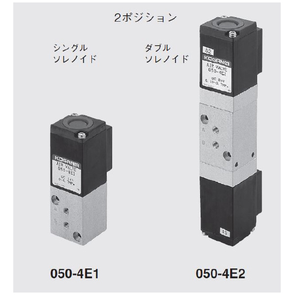 （株）コガネイ 電磁弁050シリーズ 直動形 NCU-050-4E2 電磁弁０５０シリーズ　直動形 NCU-050-4E2 DC24V