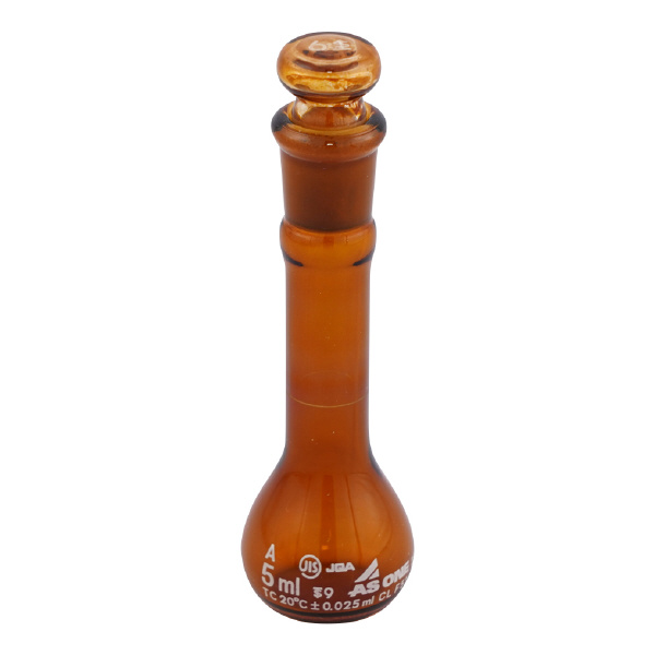 アズワン（株） メスフラスコ 茶 (ASONE) 1-8564 メスフラスコ　茶　５ｍｌ（ＡＳＯＮＥ） 1-8564-21