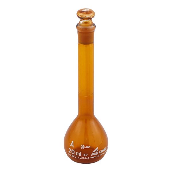 アズワン（株） メスフラスコ 茶 (ASONE) 1-8564 メスフラスコ　茶　２０ｍｌ（ＡＳＯＮＥ） 1-8564-23