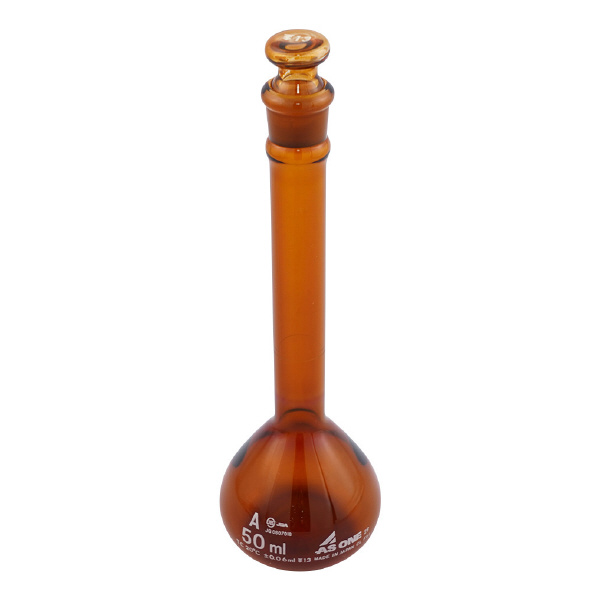 アズワン（株） メスフラスコ 茶 (ASONE) 1-8564 メスフラスコ　茶　５０ｍｌ（ＡＳＯＮＥ） 1-8564-25