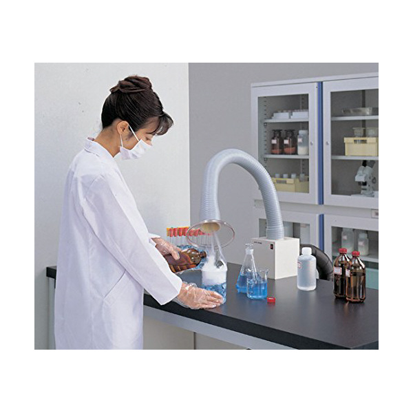 アズワン（株） 排気量調節アームダクト 1-7623 排気量調節アームダクト　卓上型シングル 1-7623-01