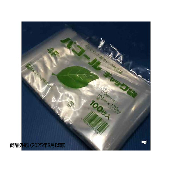 アズワン（株） パコールチャック袋 1-8196 パコールチャック袋　４Ｆ　１００枚入 1-8196-06