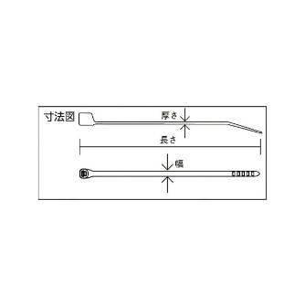 アズワン（株） ケーブルタイ 1-9331 ケーブルタイ　ＰＬＴ３００Ｂ 1-9331-08