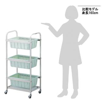 アズワン（株） 3段ワゴン 4-149 ３段ワゴン　ＴＹ－３Ｈ－Ｒ 4-149-02