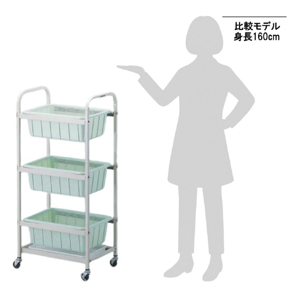 アズワン（株） 3段ワゴン 4-149 ３段ワゴン　ＴＹ－３Ｈ－Ｒ 4-149-02