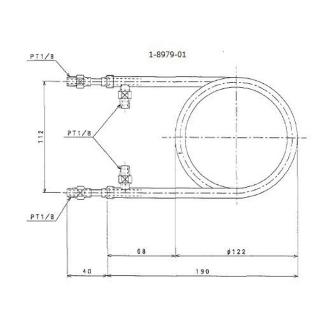 アズワン（株） 二重管式熱交換器 1-8979 二重管式熱交換器　ＮＨ－Ｓ１ 1-8979-01