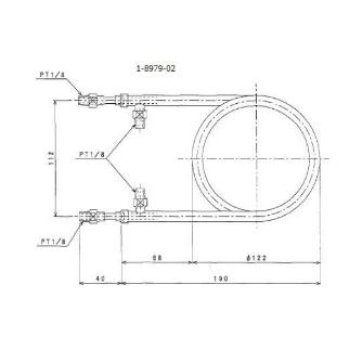 アズワン（株） 二重管式熱交換器 1-8979 二重管式熱交換器　ＮＨ－Ｓ２ 1-8979-02