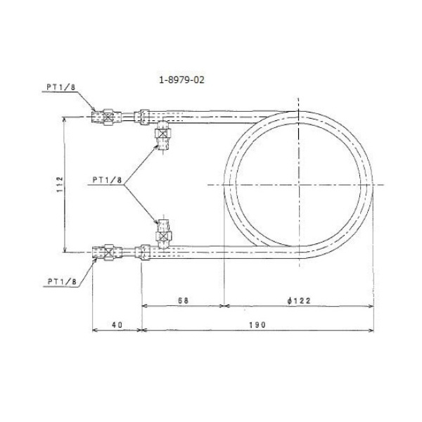 アズワン（株） 二重管式熱交換器 1-8979 二重管式熱交換器　ＮＨ－Ｓ２ 1-8979-02